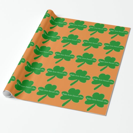 St. Patrick's Day Kleeblatts Geschenkpapier (Ungerollt)