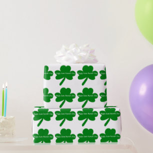 St. Patrick's Day Kleeblatts Geschenkpapier
