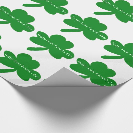 St. Patrick's Day Kleeblatts Geschenkpapier (Ecke)