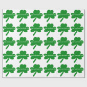 St. Patrick's Day Kleeblatts Geschenkpapier (Flach)