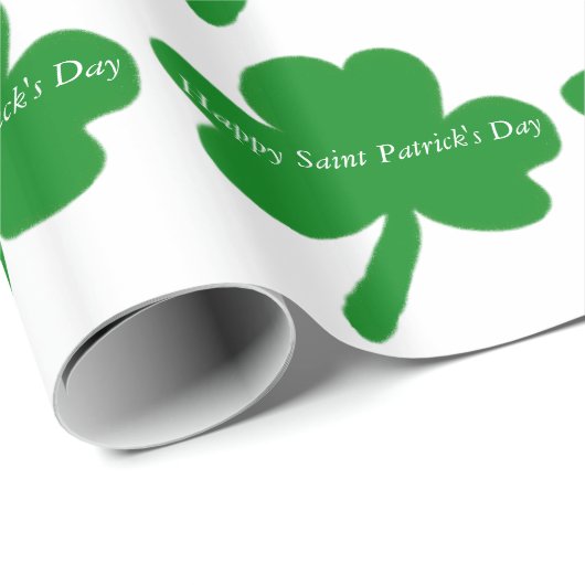 St. Patrick's Day Kleeblatts Geschenkpapier (Rolleneckpunkt)