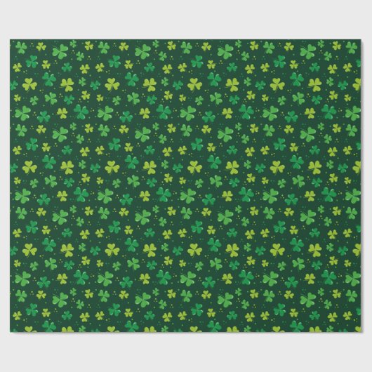 St. Patrick's Day Kleeblatts Geschenkpapier (Flach)