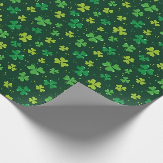 St. Patrick's Day Kleeblatts Geschenkpapier (Ecke)