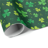 St. Patrick's Day Kleeblatts Geschenkpapier (Rolleneckpunkt)