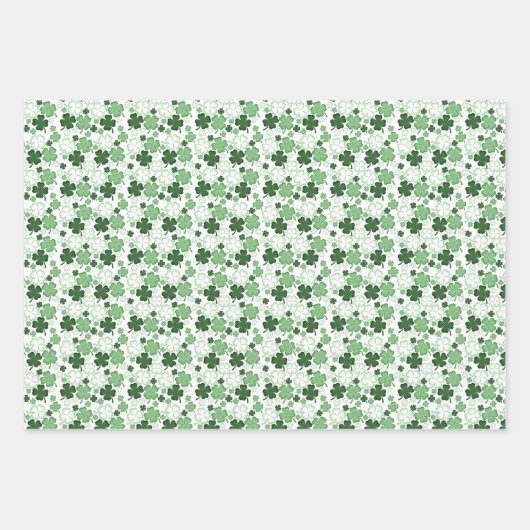 St. Patrick's Day Kleeblatts Geschenkpapier Set (Vorderseite 2)