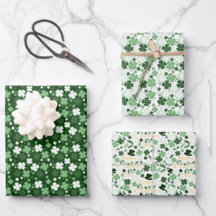 St. Patrick's Day Kleeblatts Geschenkpapier Set