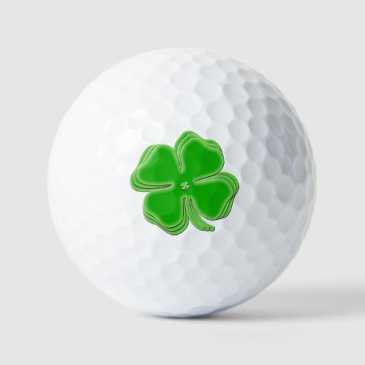 St Patrick's Day Kleeblatts Golfball (Vorderseite)