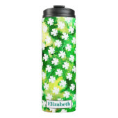 St. Patrick's Day Kleeblatts Green Ink Spritzer Thermosbecher (Vorderseite)
