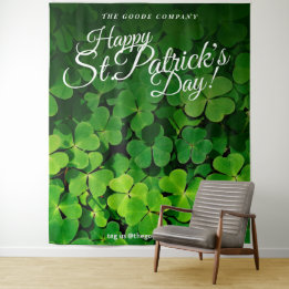 St. Patrick's Day Kleeblatts | Hintergrund für Fot Wandteppich