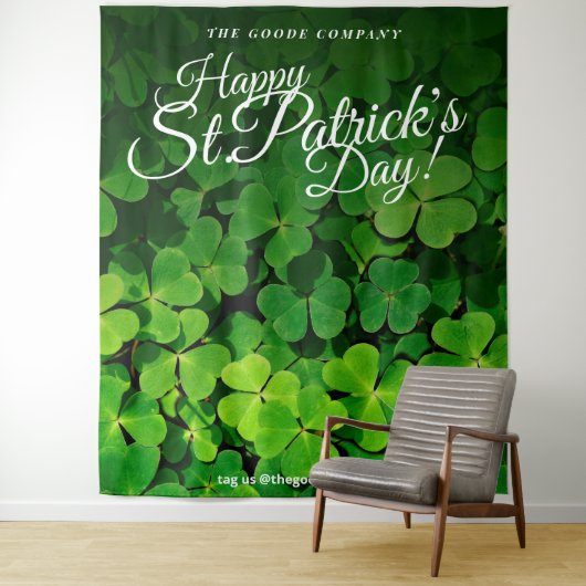 St. Patrick's Day Kleeblatts | Hintergrund für Fot Wandteppich (Beispiel)