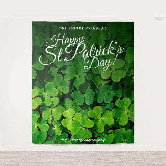St. Patrick's Day Kleeblatts | Hintergrund für Fot Wandteppich (Vorderseite)