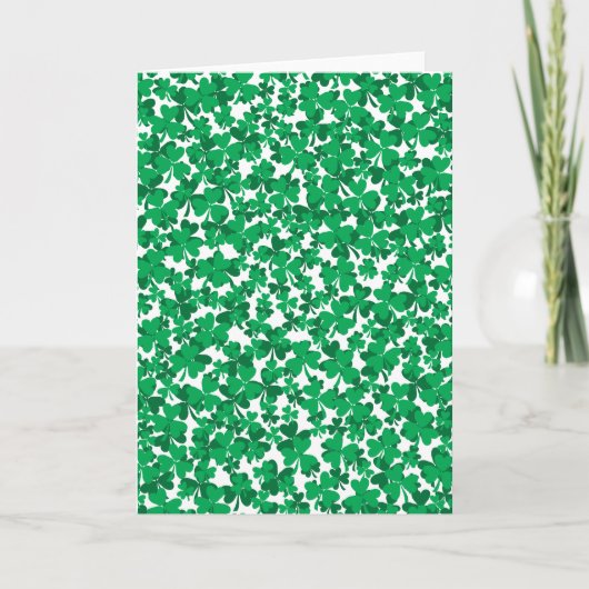 St Patrick's Day Kleeblatts Karte (Vorderseite)