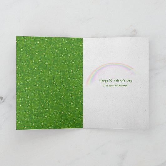 St. Patrick's Day Kleeblatts Karte (Innenseite)