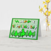 St Patrick's Day Kleeblatts Karte (Gelbe Blume)