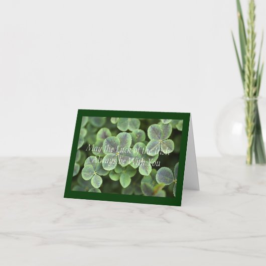 St. Patrick's Day Kleeblatts Karte (Vorderseite)