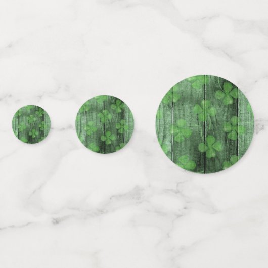 St. Patrick's Day Kleeblatts Konfetti (Rückseiten)