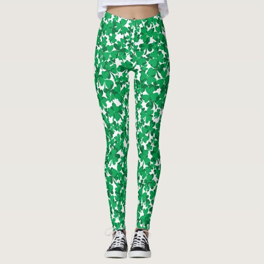 St. Patrick's Day Kleeblatts Leggings (Vorderseite)