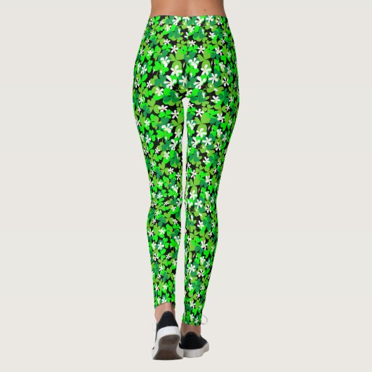 St Patrick's Day Kleeblatts Leggings (Rückseite)