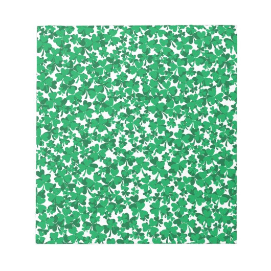 St Patrick's Day Kleeblatts Notizblock (Vorderseite)