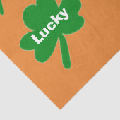 St. Patrick's Day Kleeblatts Orange White Green Seidenpapier (Detail)