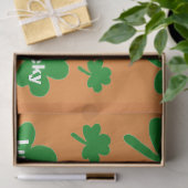 St. Patrick's Day Kleeblatts Orange White Green Seidenpapier (Geschenk)