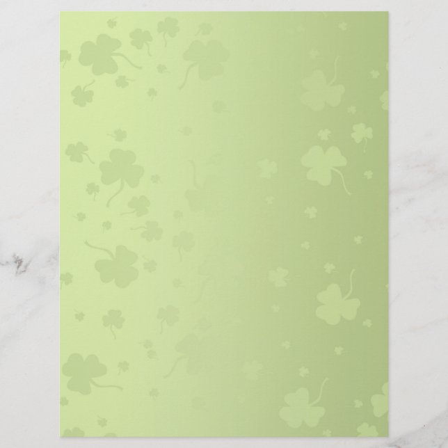 St. Patrick's Day Kleeblatts Pattern - Letterhead (Vorderseite)