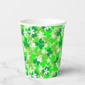 St Patrick's Day Kleeblatts Pattern Pappbecher (Rückseite)