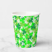 St Patrick's Day Kleeblatts Pattern Pappbecher (Links)