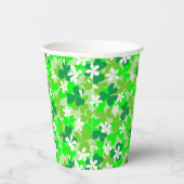 St Patrick's Day Kleeblatts Pattern Pappbecher (Rechts)