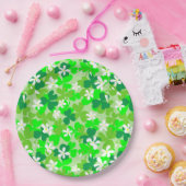St Patrick's Day Kleeblatts Pattern Pappteller (Party)