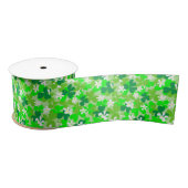 St Patrick's Day Kleeblatts Pattern Satinband (Spule)