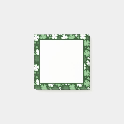 St. Patrick's Day Kleeblatts Post-it Klebezettel (Vorderseite)