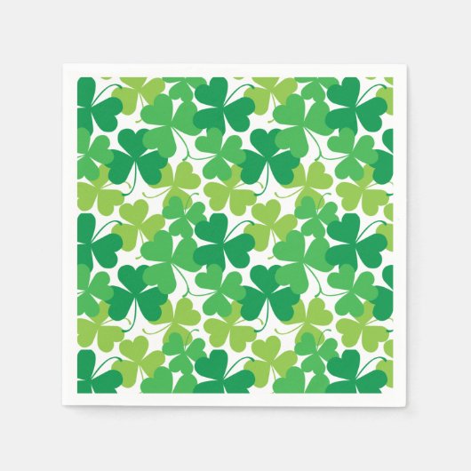 St. Patrick's Day Kleeblatts Print Napkins Serviette (Vorderseite)