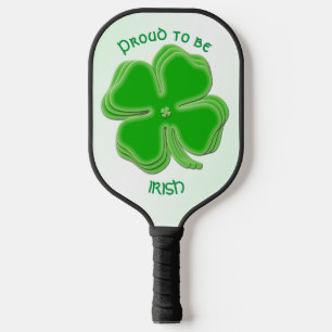 St Patrick's Day Kleeblatts "Stolz auf Iren" Pickleball Schläger