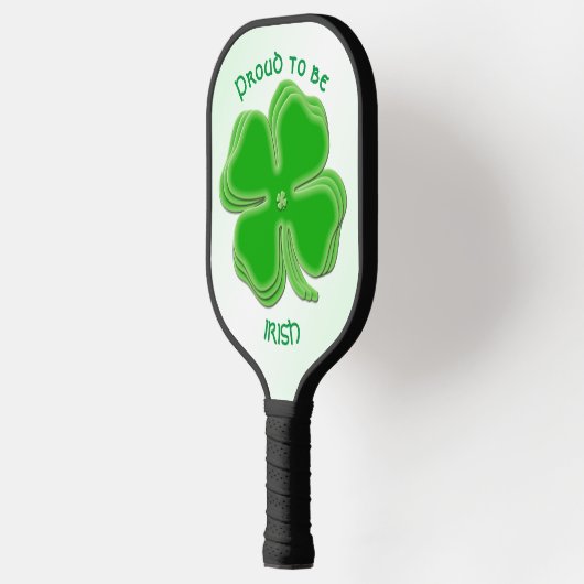 St Patrick's Day Kleeblatts "Stolz auf Iren" Pickleball Schläger (Links)