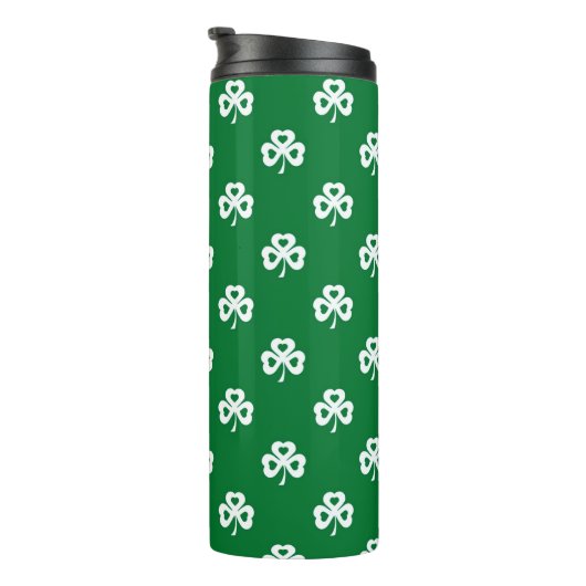 St Patrick's Day Kleeblatts Thermosbecher (Nach rechts gedreht)