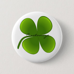 St Patrick's Day Kleeblatts Thunder_Cove Button