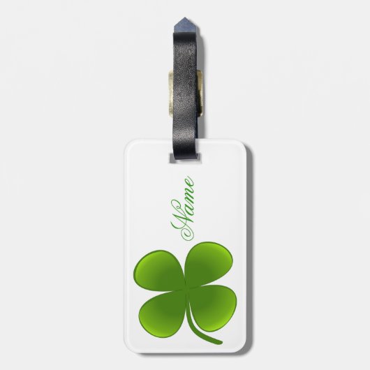 St Patrick's Day Kleeblatts Thunder_Cove Gepäckanhänger (Rückseite vertikal)
