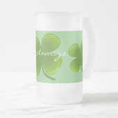 St Patrick's Day Kleeblatts Thunder_Cove Mattglas Bierglas (VorderseiteRechts)