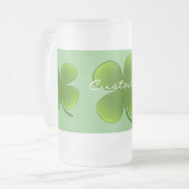 St Patrick's Day Kleeblatts Thunder_Cove Mattglas Bierglas (Vorderseite Links)