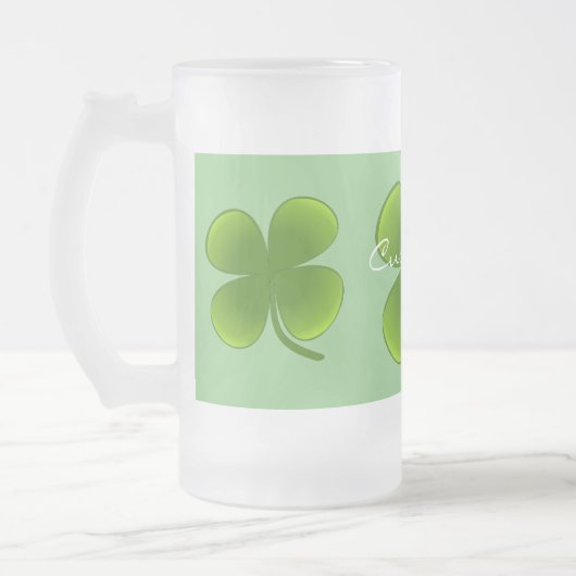 St Patrick's Day Kleeblatts Thunder_Cove Mattglas Bierglas (Links)