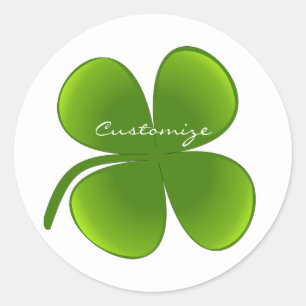 St Patrick's Day Kleeblatts Thunder_Cove Runder Aufkleber