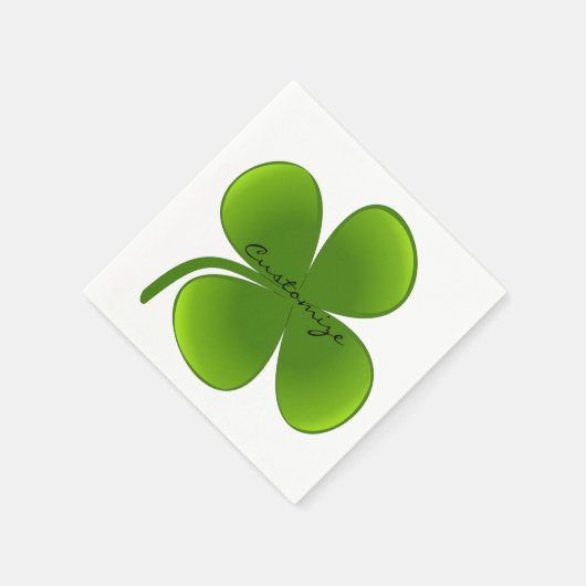 St Patrick's Day Kleeblatts Thunder_Cove Serviette (Ecke)