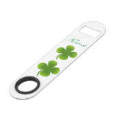 St Patrick's Day Kleeblatts Thunder_Cove Speed Flaschenöffner (Vorderseite Schrägansicht)