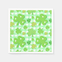 St Patrick's Day Kleeblatts und Gingham Pattern