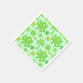 St Patrick's Day Kleeblatts und Gingham Pattern Serviette (Ecke)