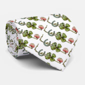 ST PATRICK'S DAY , KLEEBLATTS UND PORSESHOW White Krawatte (Gerollt)