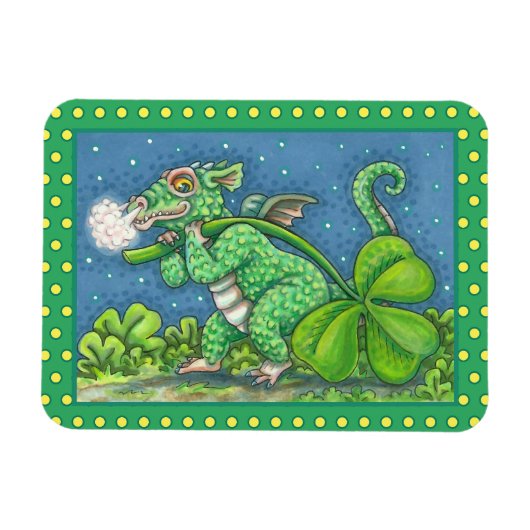 ST. PATRICK'S DAY KLEINE IRISH DRAGON FANTASY MAGNET (Horizontal)