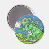 ST. PATRICK'S DAY KLEINE IRISH DRAGON FANTASY MAGNET (Vorderseite/Rückseite)
