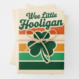 St. Patricks Day Kleiner Hooligan Lustig  Geschenkpapier Set